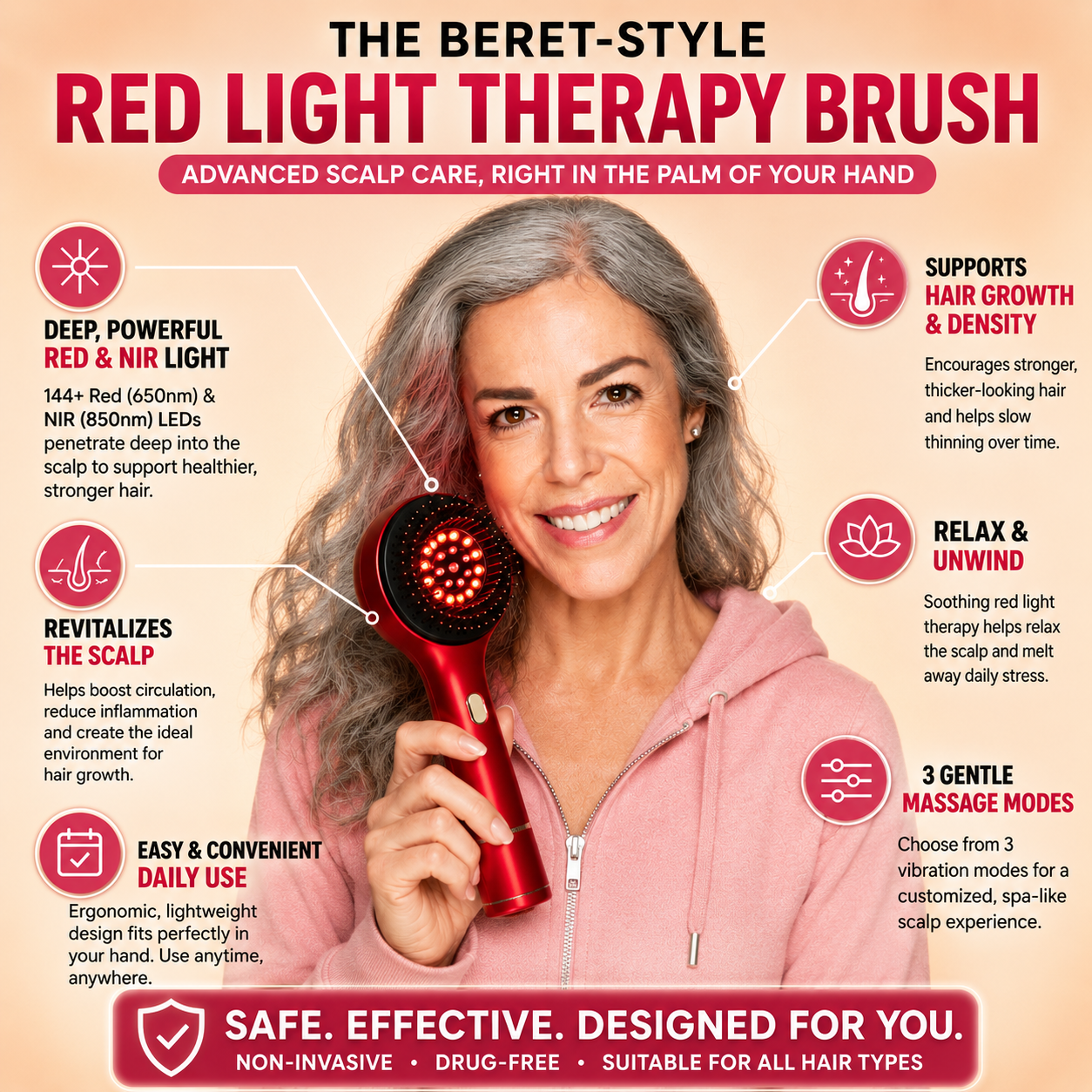 Red Light Therapy brush
